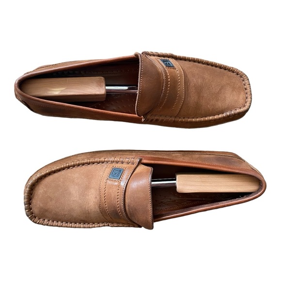 Bally Suede Italian 100% Authentic Brown Loafers in original box VTG Size 13D - Picture 8 of 11